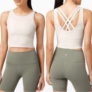 Lululemon Power Pivot Tank Rib Light Ivory
